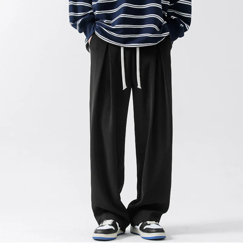 Men's Trend Solid Straight Loose Pants