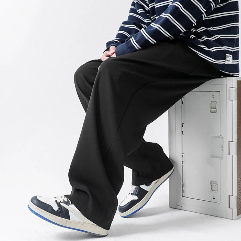 Men's Trend Solid Straight Loose Pants