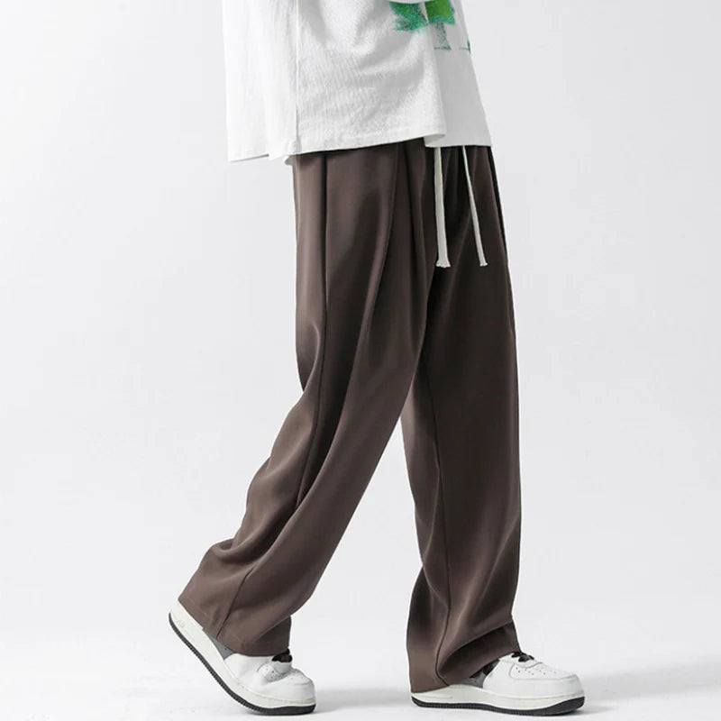 Men's Trend Solid Straight Loose Pants