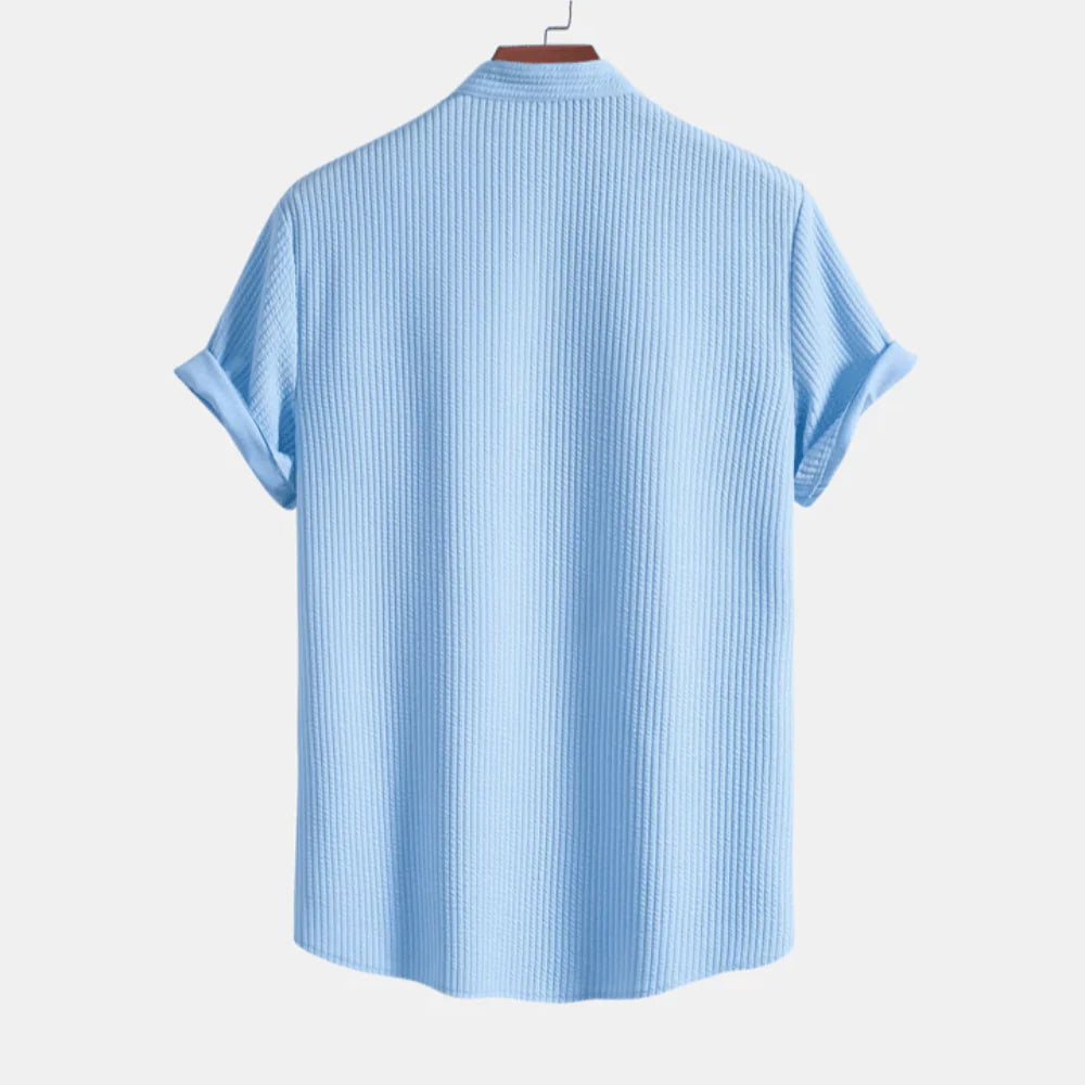 Men's Ribbed Collar Shirt
