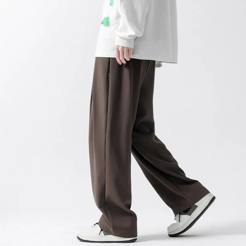 Men's Trend Solid Straight Loose Pants