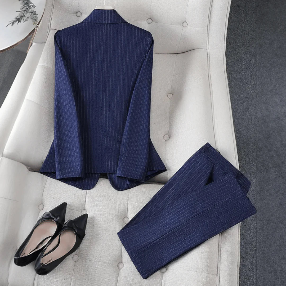 Mona Elegant Blue Blazer Set
