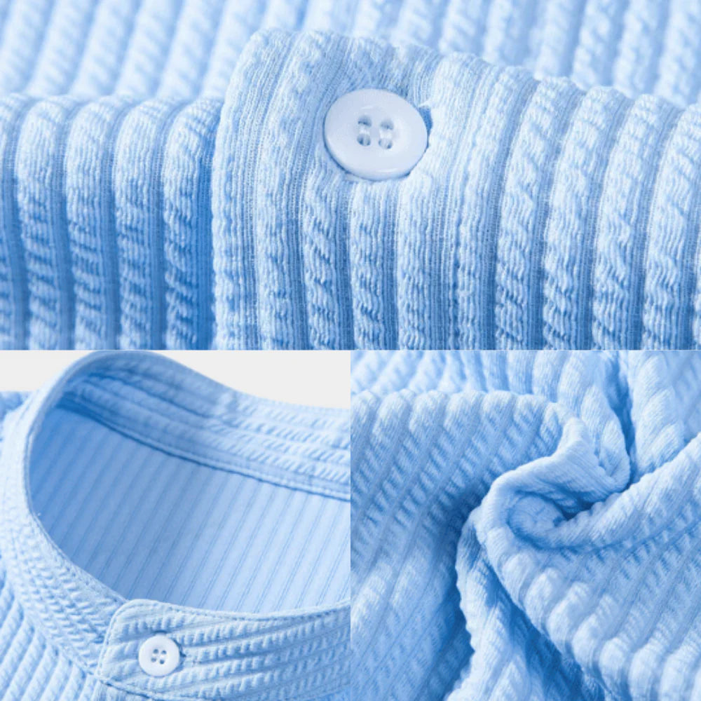 Men's Ribbed Collar Shirt