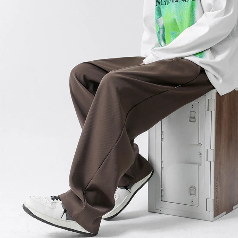 Men's Trend Solid Straight Loose Pants