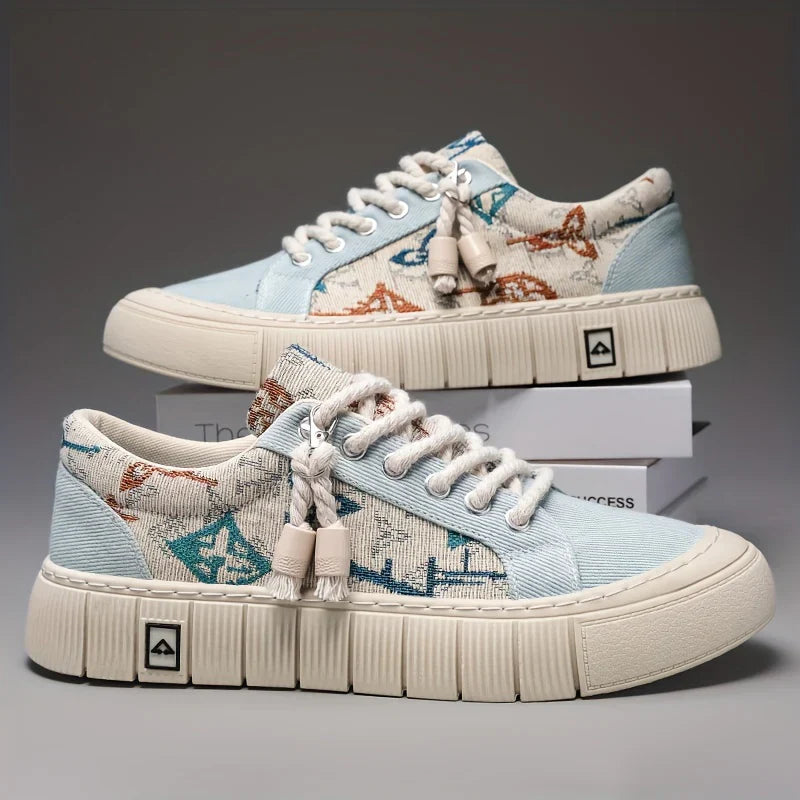 Echo Patterned Canvas Shoes