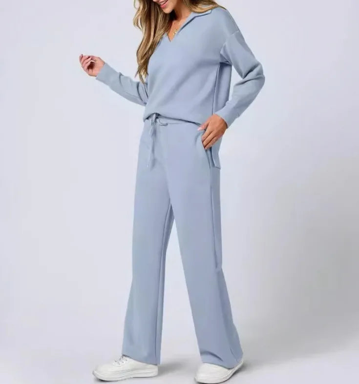 Women's 2Pcs/Set Outfits Casual Long Sleeve Sweatsuits Sets