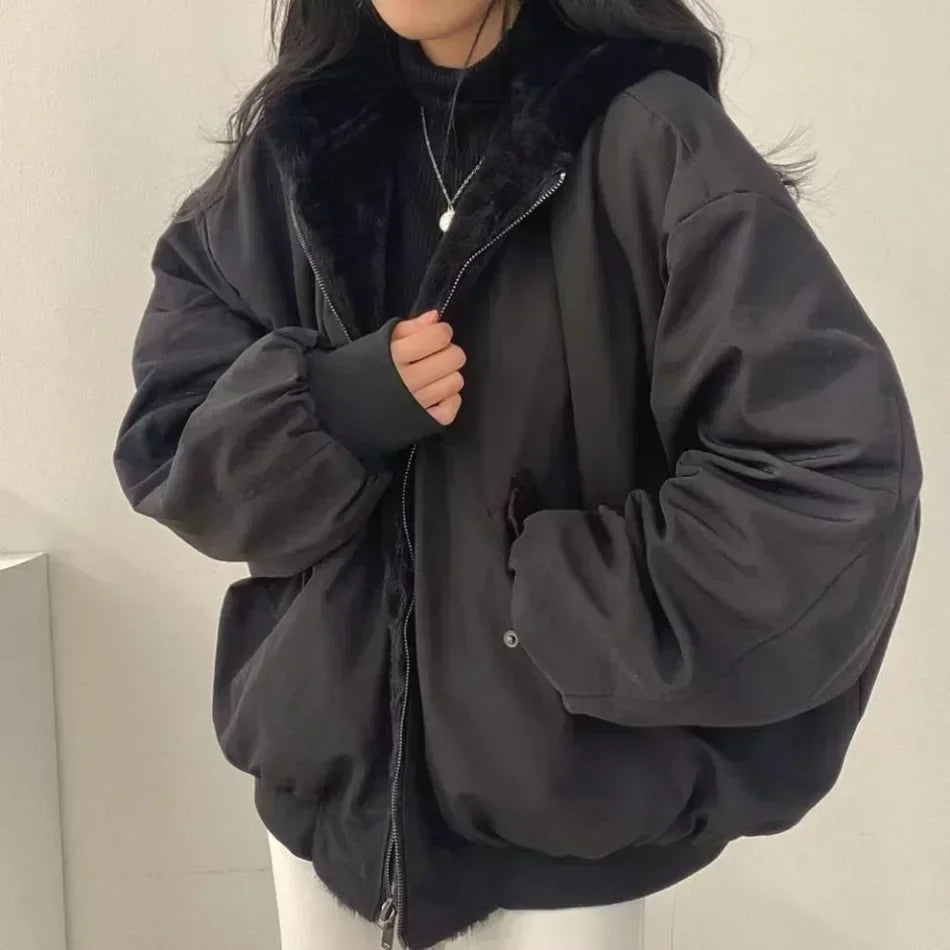 Harper Reversible Zipper Hoodie Jackets