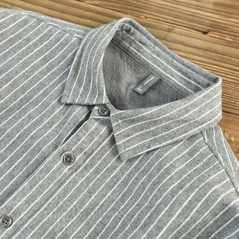 Men's High-Quality Winter Vertical Stripes Shirts