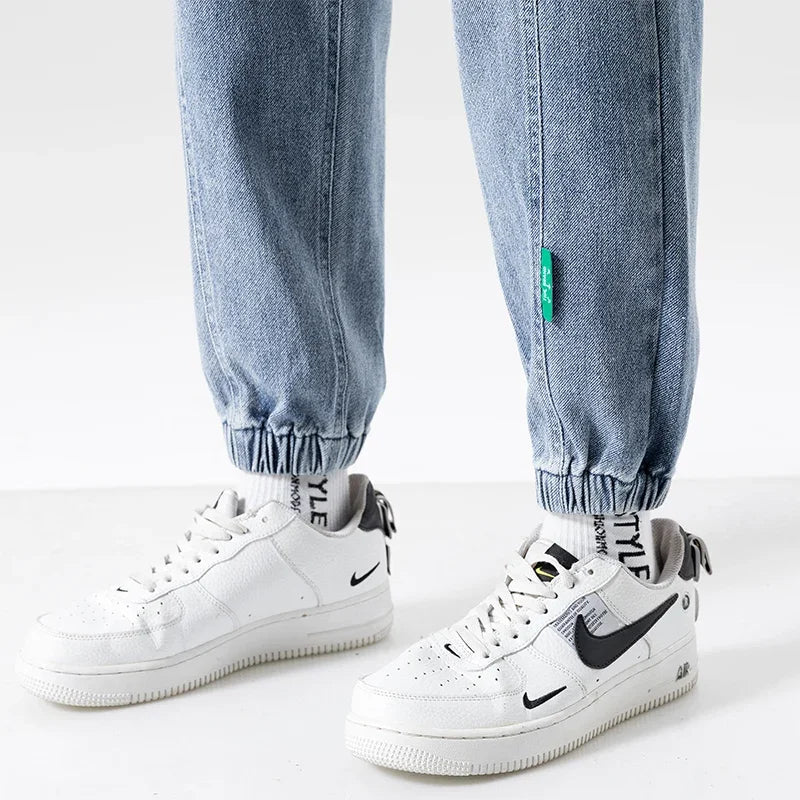 Light Wash Denim Joggers Pants