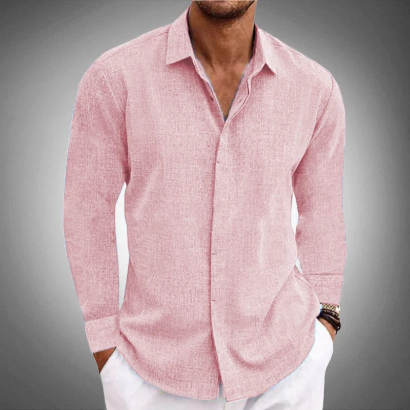 Men's Frank Caruso Slim-Fit Linen Shirt