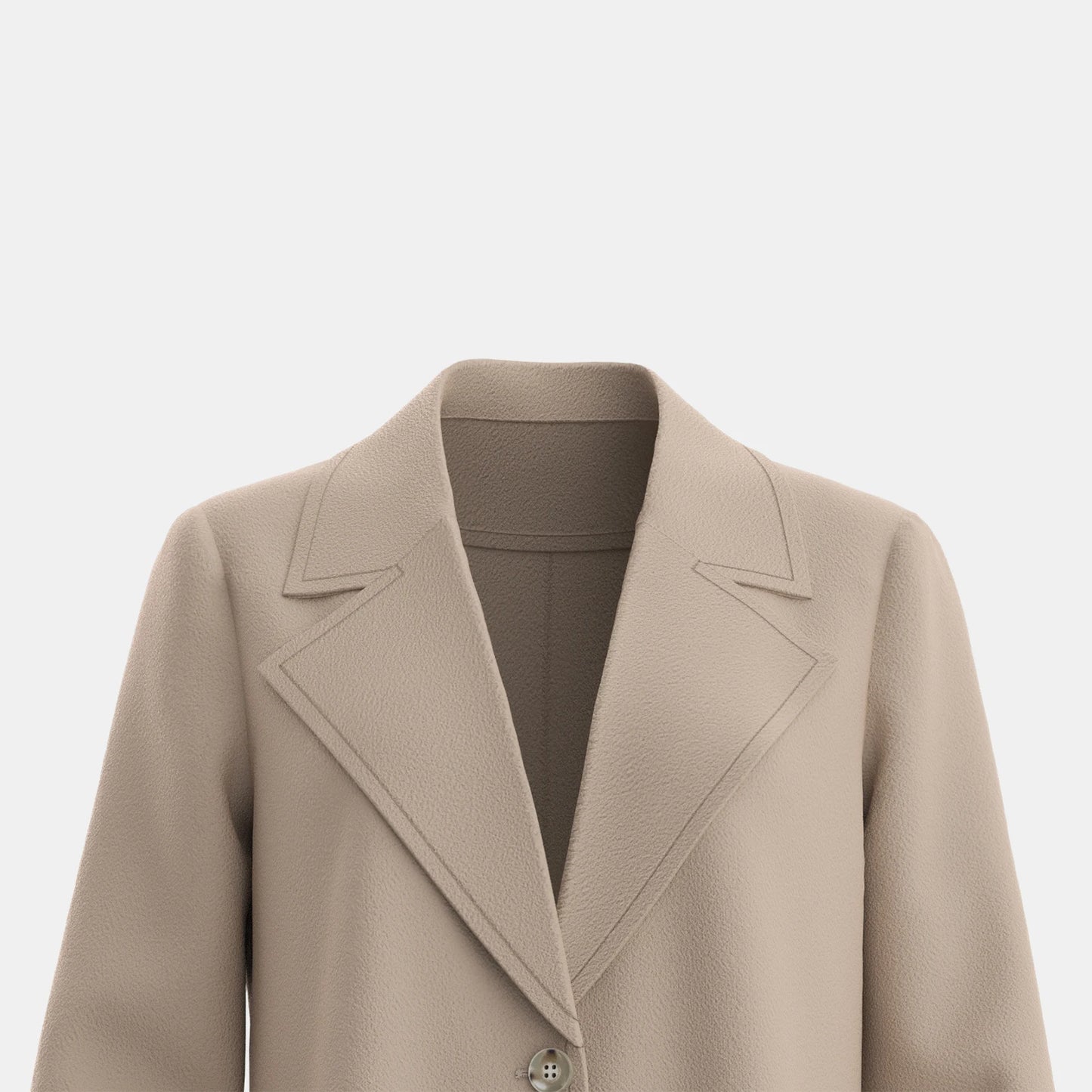 Women's Plain Single-Breasted Long Coat
