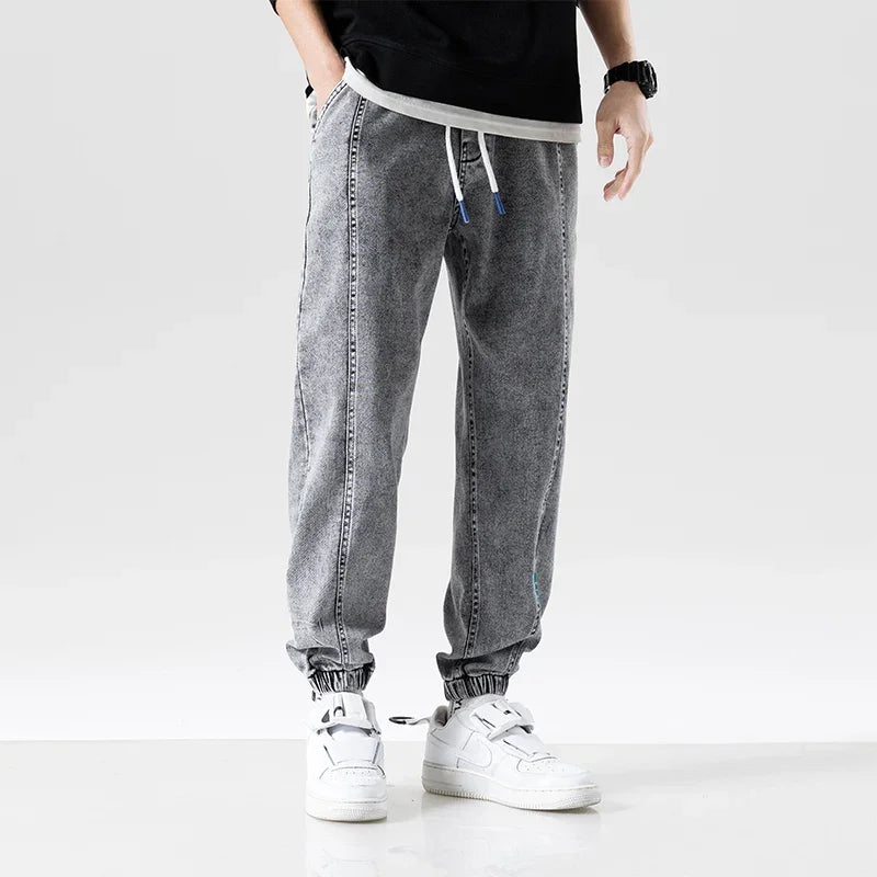 Light Wash Denim Joggers Pants