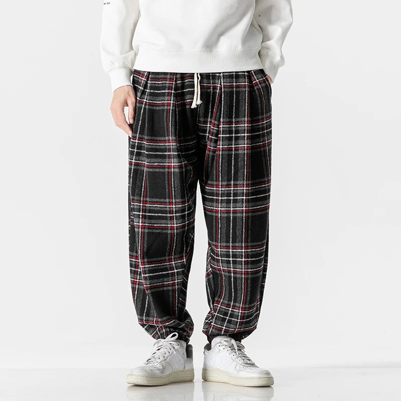 Men's Plaid Loose Joggers
