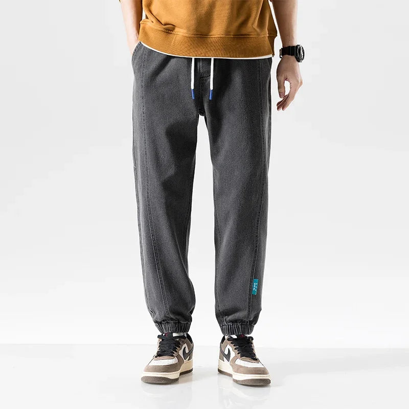 Light Wash Denim Joggers Pants