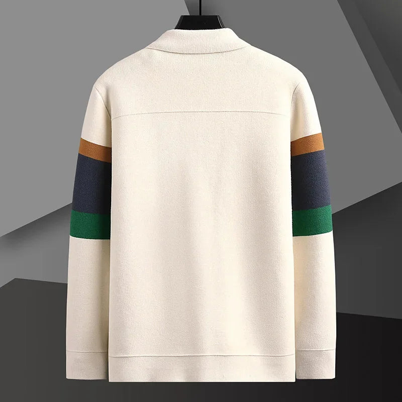 Men's Jacquard Knitted Cardigan