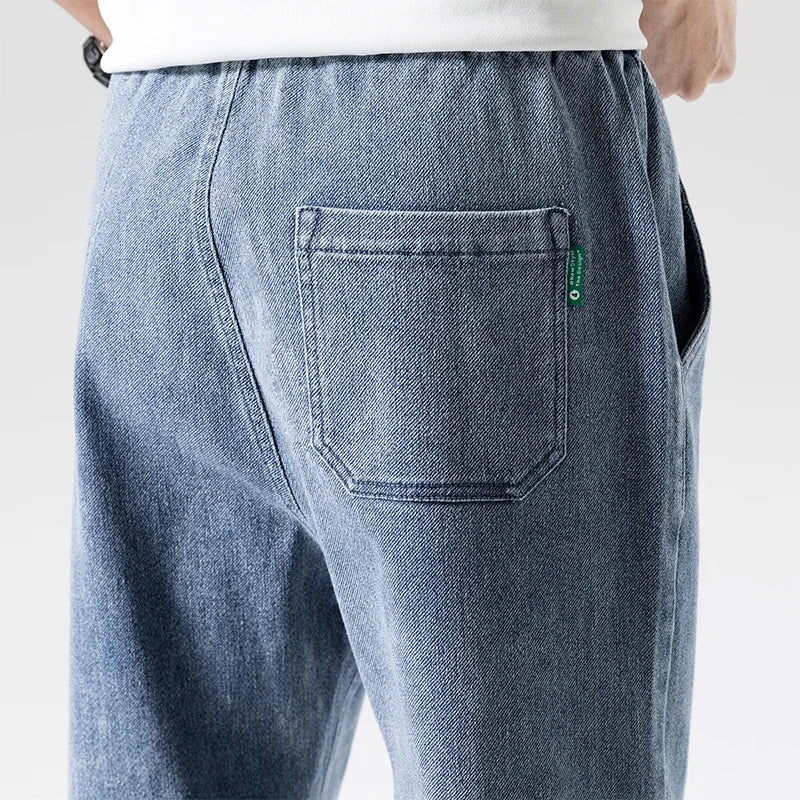 Light Wash Denim Joggers Pants