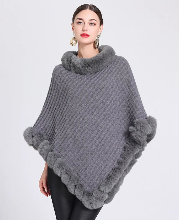 Beyond Soft Weave Poncho Sweater