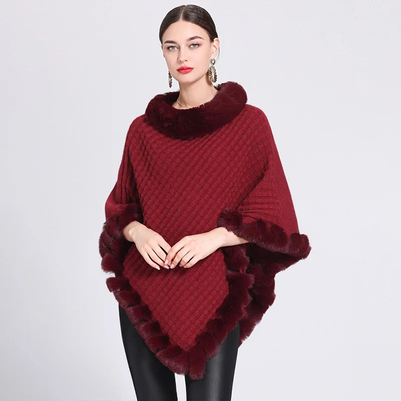 Beyond Soft Weave Poncho Sweater
