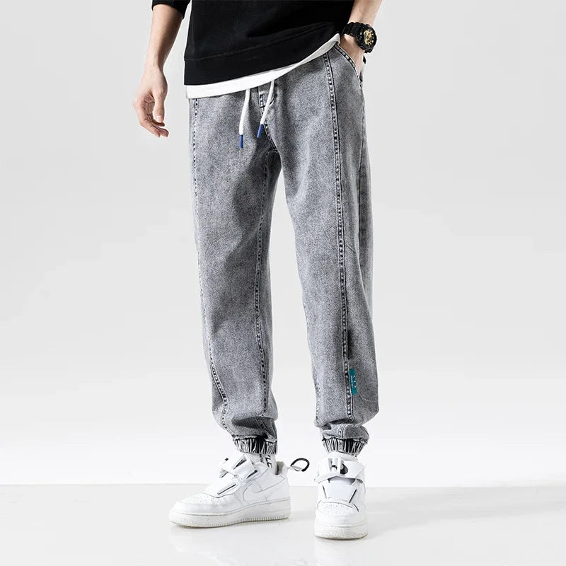 Light Wash Denim Joggers Pants