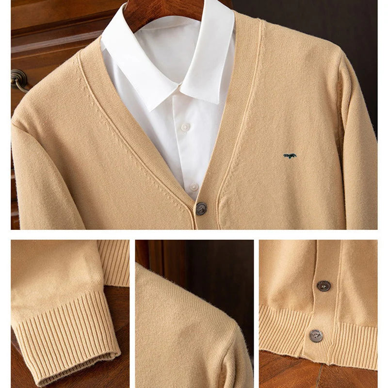 Men's Casual Woolen Cardigan Sweater