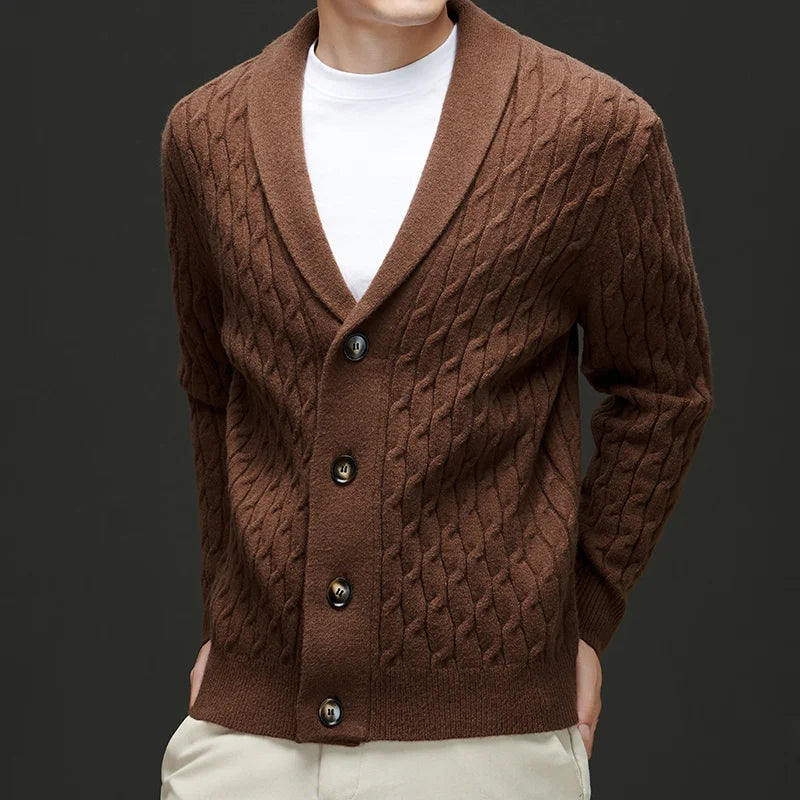 Men's Royale Wool Cardigan Sweater