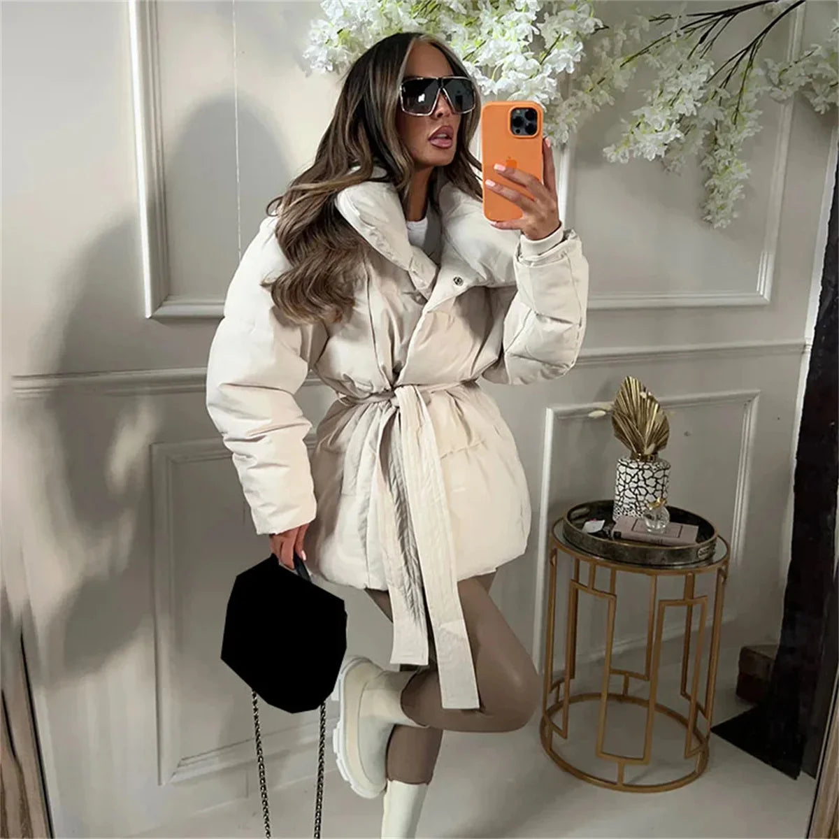 Women's Oversized Stand Collar Puffer Jacket