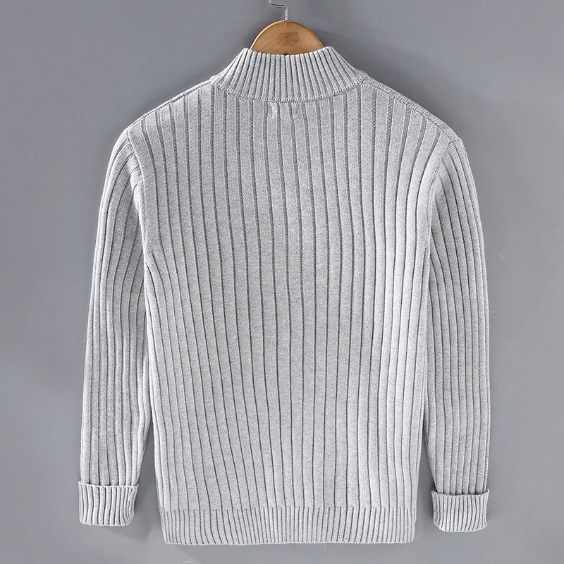 Men's Urban Elegance Zipper Cardigan
