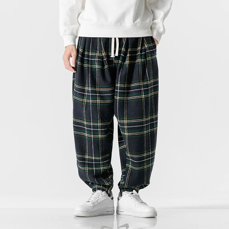 Men's Plaid Loose Joggers