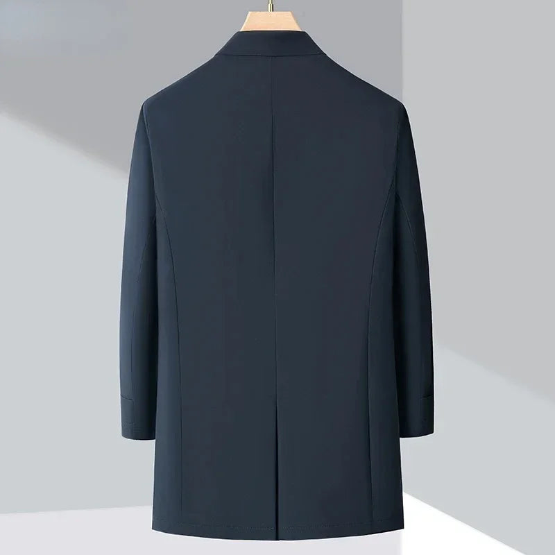 Simon Luxury Mid-Length Lapel Padded Jacket