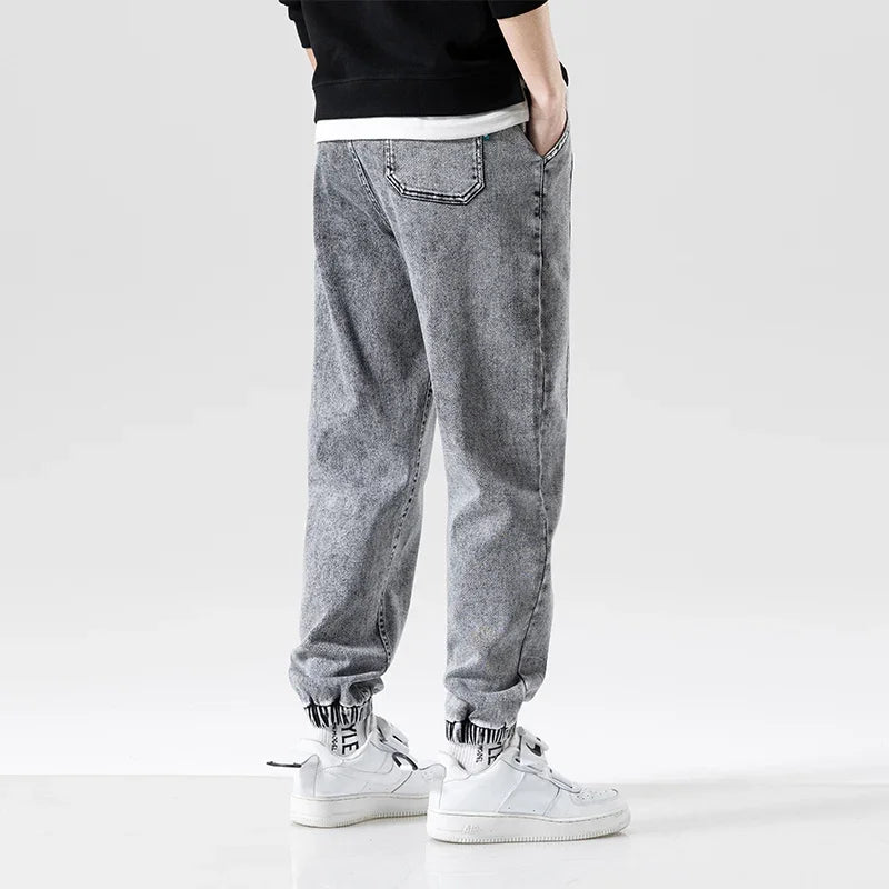 Light Wash Denim Joggers Pants
