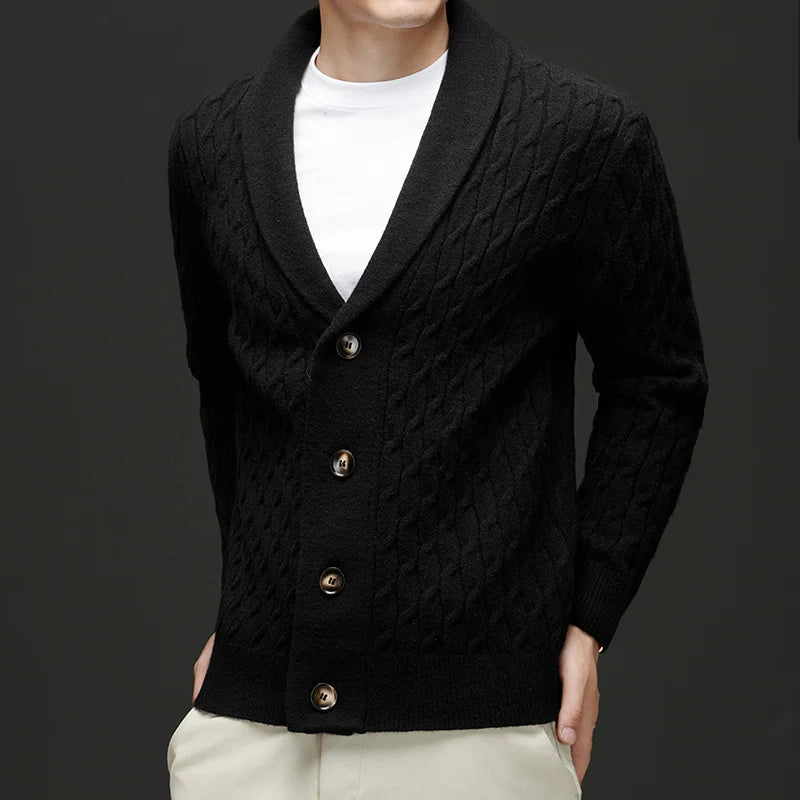 Men's Royale Wool Cardigan Sweater