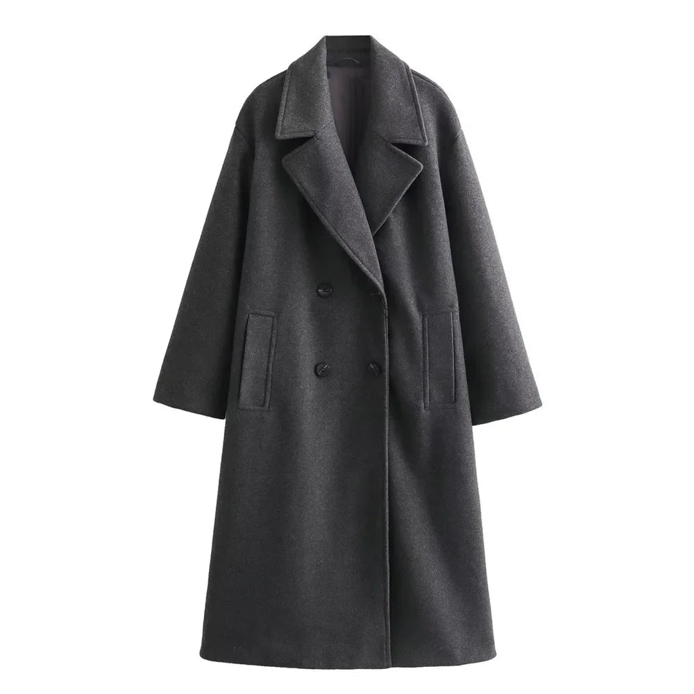 Chloe Double-Breasted Long Coat