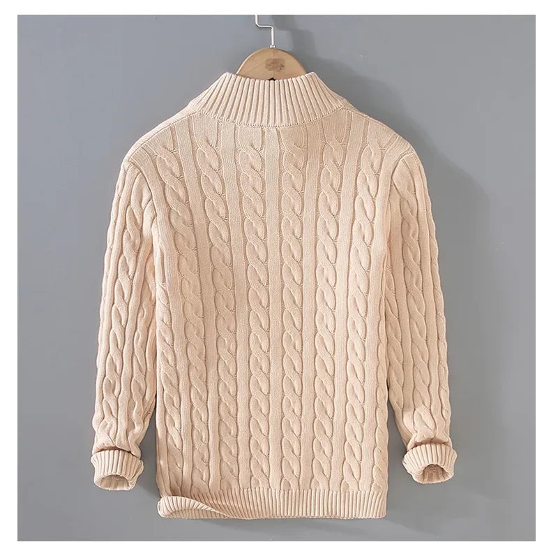 Valentino Zip Knit Mock Neck Sweaters
