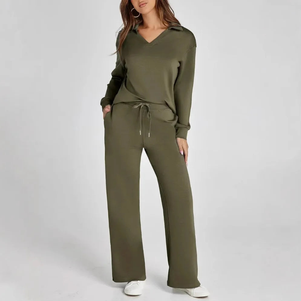 Women's 2Pcs/Set Outfits Casual Long Sleeve Sweatsuits Sets