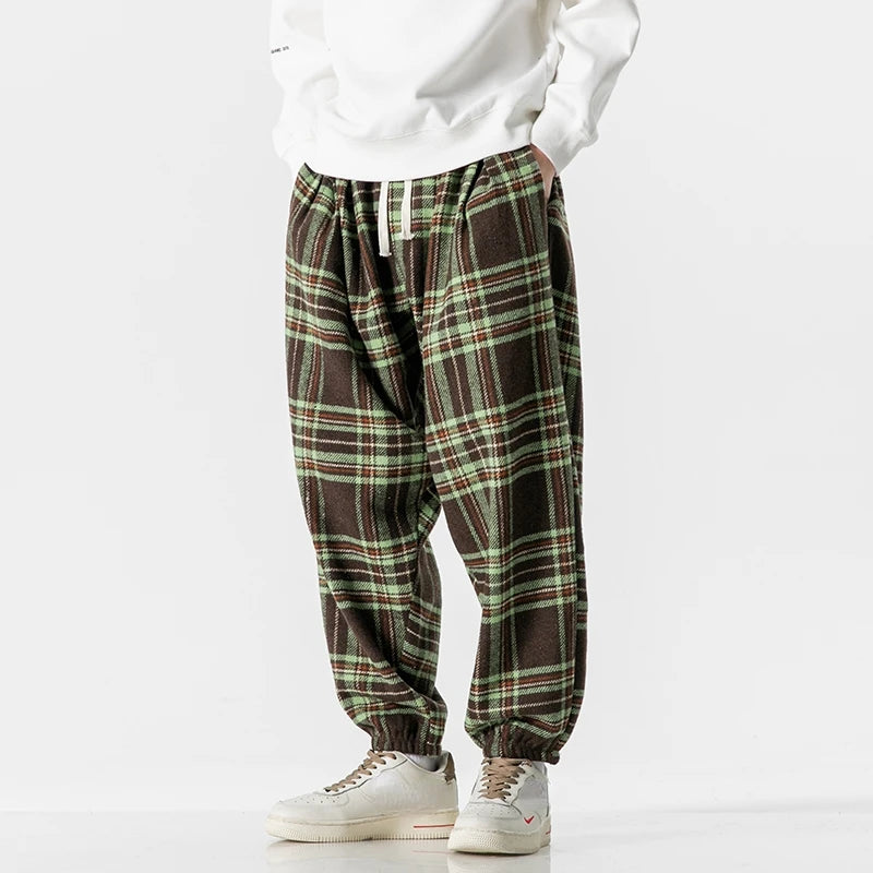 Men's Plaid Loose Joggers