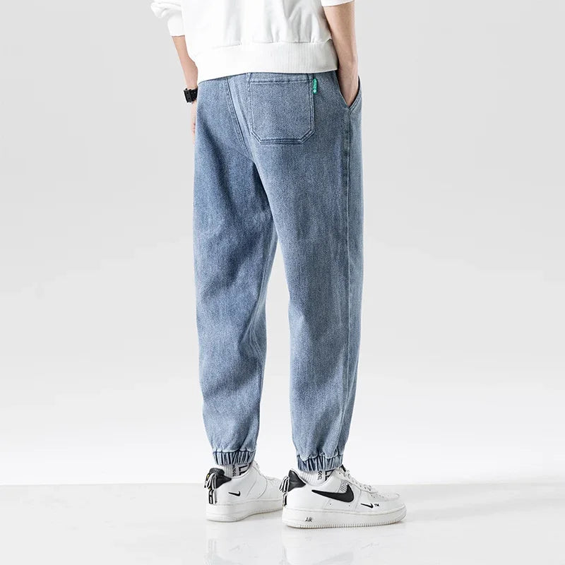 Light Wash Denim Joggers Pants