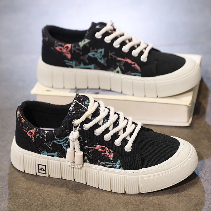 Echo Patterned Canvas Shoes