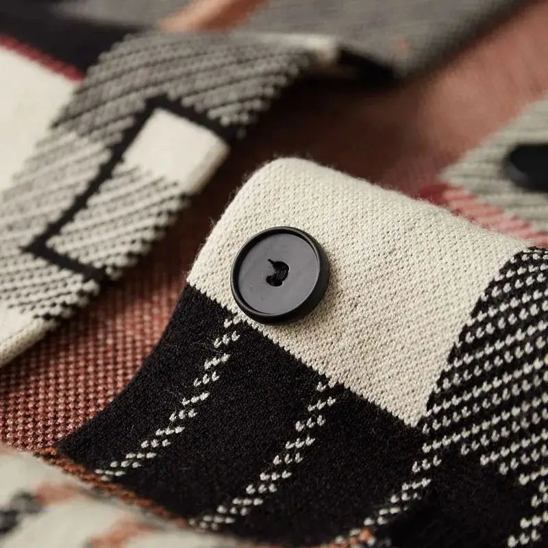 Vintage Patchwork Knit Cardigan