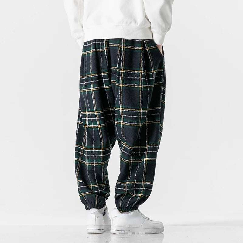 Men's Plaid Loose Joggers