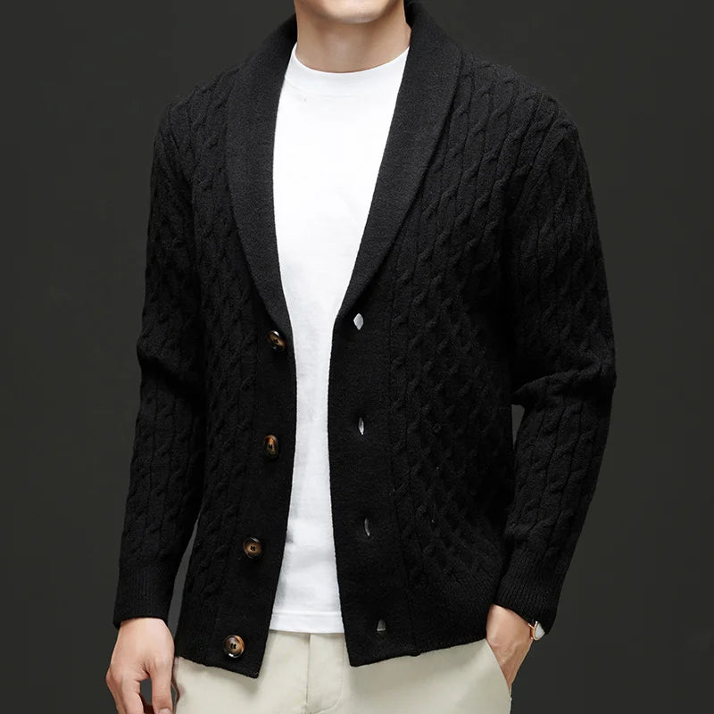 Men's Royale Wool Cardigan Sweater