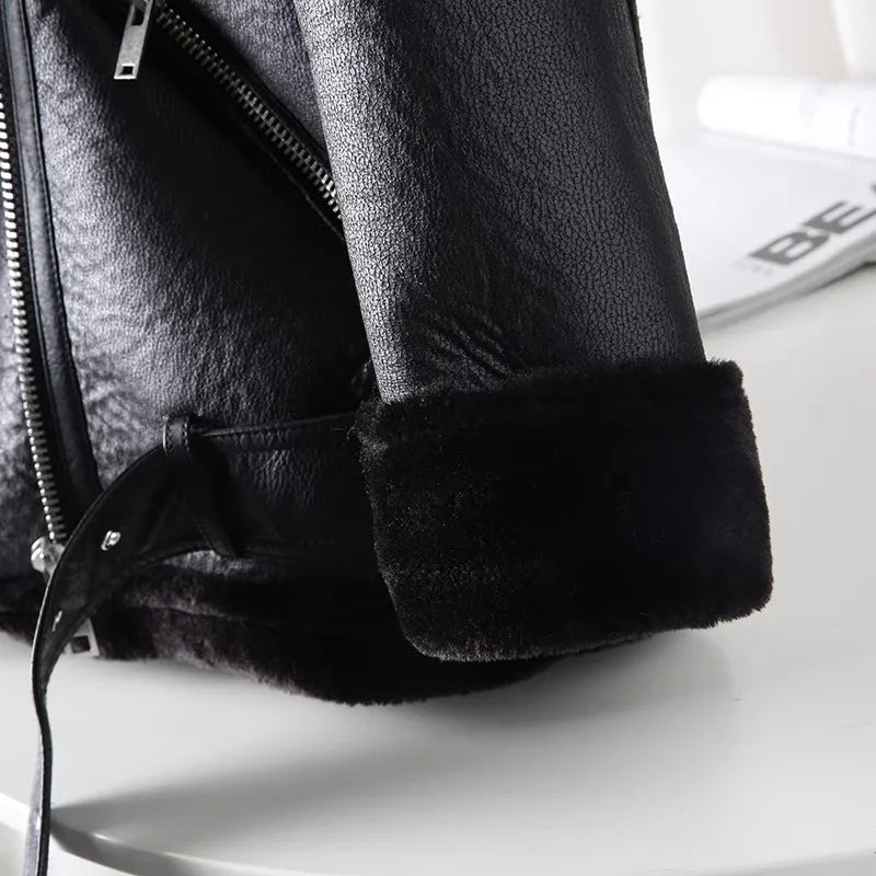 Women's Thick Warm Lamb Feather Jacket