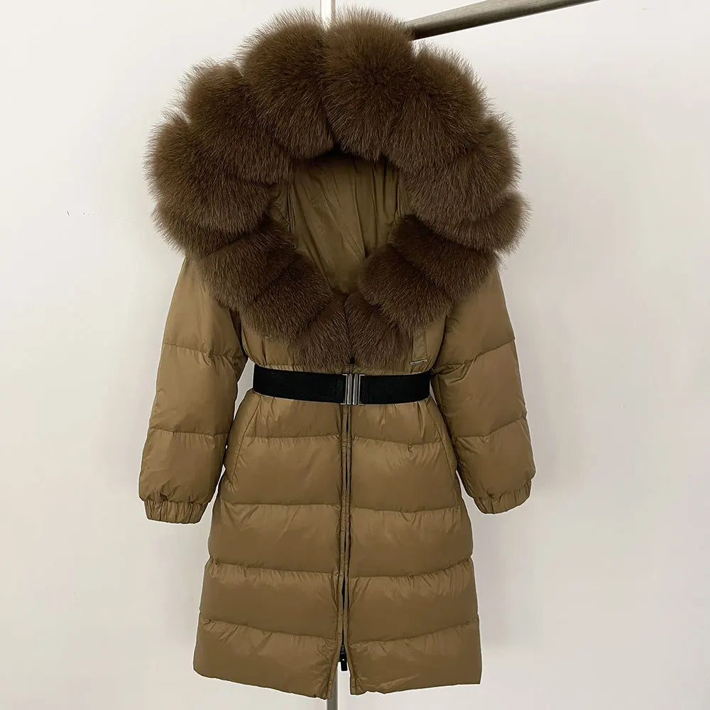 Sierra Fox Fur Women Padded Puffer Jacket