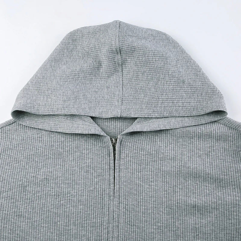 Charcoal Knit Sporty 3 Piece Set