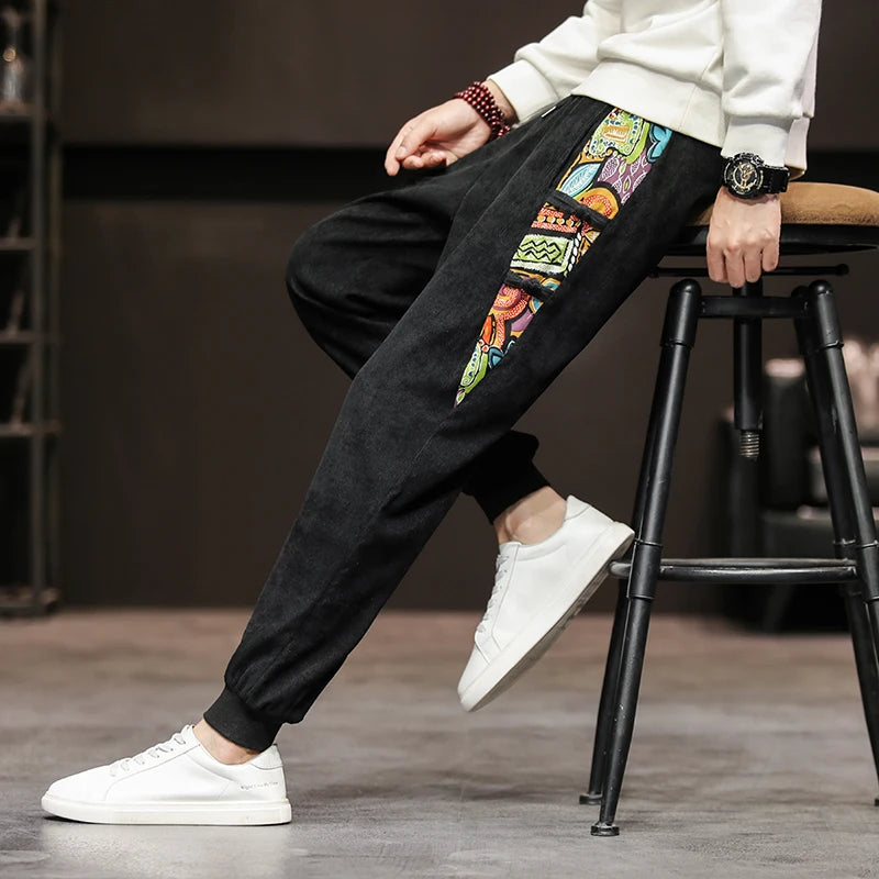 Men's Patchwork Art Joggers