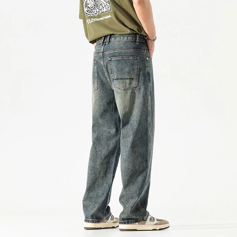 Men's Stoned Washed Baggy Jeans