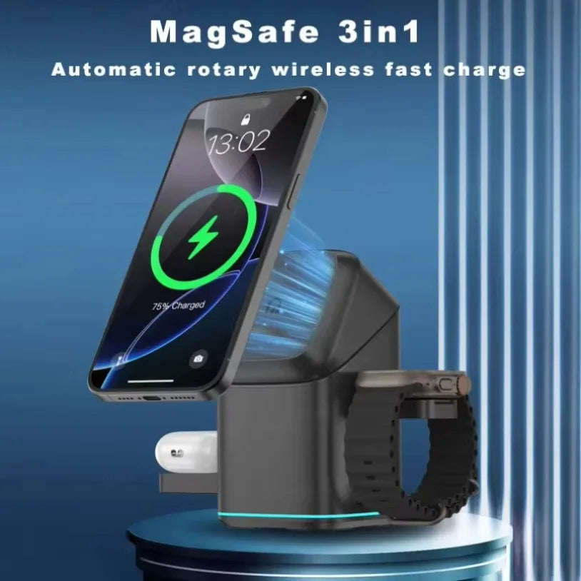 3-in-1 wireless charger-wireless multi-device charging touch pop-up charging🔋
