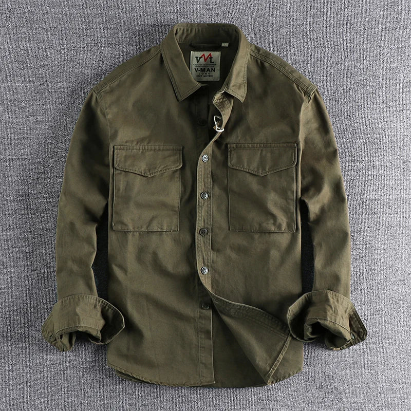 British Style Retro Long Sleeve Shirt