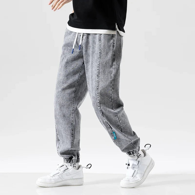 Light Wash Denim Joggers Pants