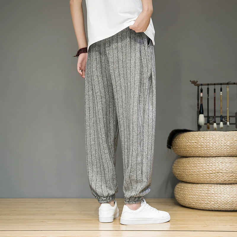 Aozora - Mid Rise Plaid Joggers