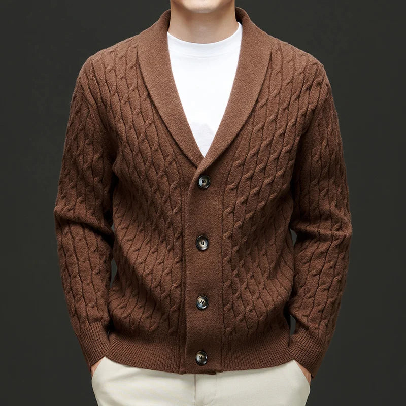 Men's Royale Wool Cardigan Sweater